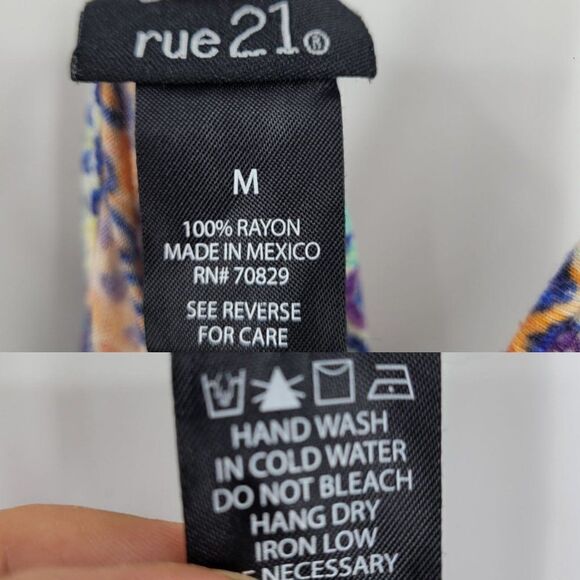 Rue21 Crop‎ Top M Rope Racerback See Through Lace Chevron Swing Hippie Festival - Picture 3 of 10